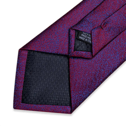 Pruple Red Blue Solid Men's Ties 8cm Wide Silk Neck Tie For Wedding Party Men Accessories Pocket Square Cufflinks Brooch Pin