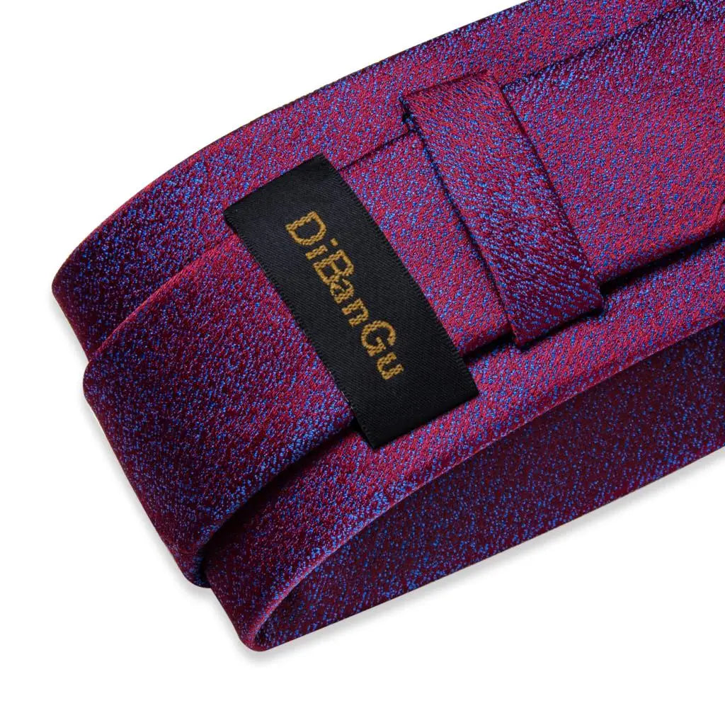 Pruple Red Blue Solid Men's Ties 8cm Wide Silk Neck Tie For Wedding Party Men Accessories Pocket Square Cufflinks Brooch Pin