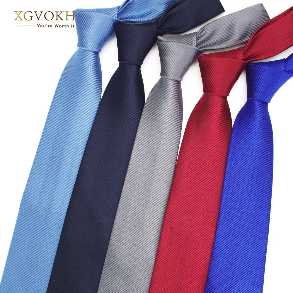 Men necktie solid Formal tie business wedding Classic Men's ties 8cm corbatas dress Fashion shirt Accessories