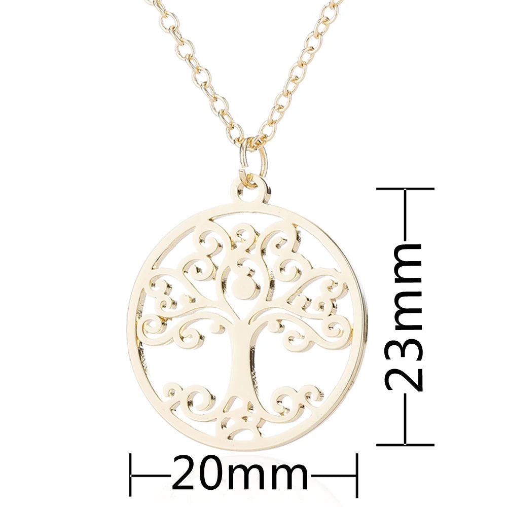 Stainless Steel Necklaces Women Flower Of Life Mandala Pendant Necklaces Sacred Geometry Spiritual Necklace Jewelry Gifts