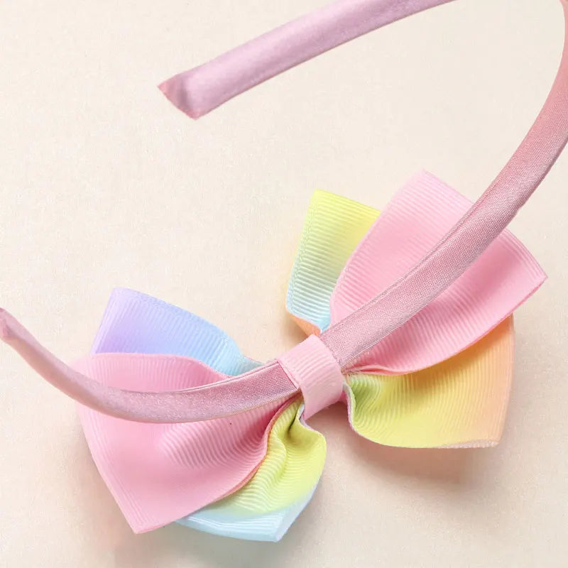 Sweet Candy Headbands Kids Non-slip Hair Hoops Ribbon Princess Hairband Girls Boutique Bowknot Hair Hoops Kids Hair Accessories