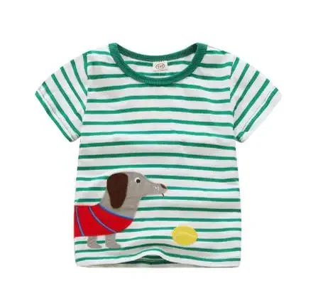 New Baby Boys T Shirt Cotton Car Printed Top Tees For Boy Kids Brand Shirt Tops Children Outwear Baby 2024 Summer Clothing