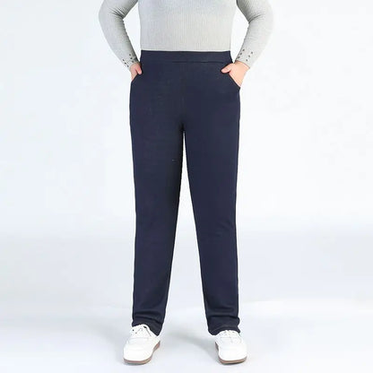 Plus Size Pants For Women 4XL 5XL 6XL 7XL 9XL 140KG Lady Thicken Fleece Autumn Stretched Girls Warm Winter Big Slim Fit Trousers