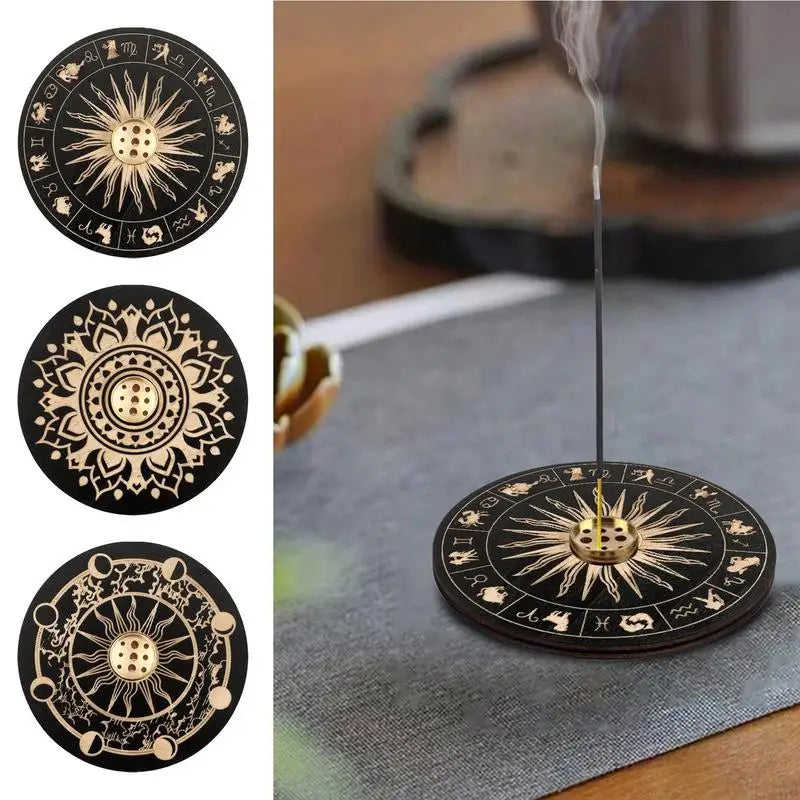 Incense Stick Burner Cute Incense Holder For Sticks Wood Incense Tray Holder For Sticks With 9 Hole For Yoga Meditation And Home