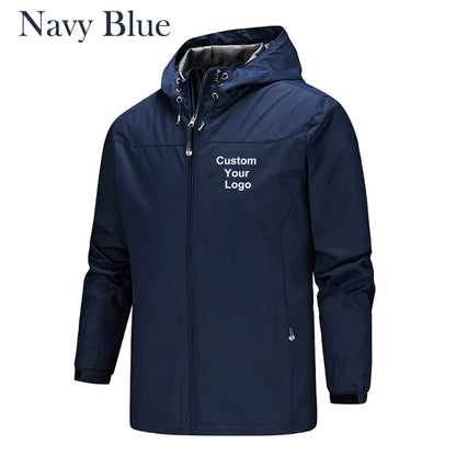 New men's Custom Your Logo Jackets Waterproof Windproof Breathable Jacket Men Fashion Outdoor Mountain&Hiking Softshell Jackets