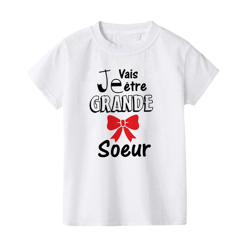 Future Big Brother/sister In The World Kids T-shirt  Baby Announcement Pregnancy Child T Shirt Summer Boys Girls Clothes Gifts