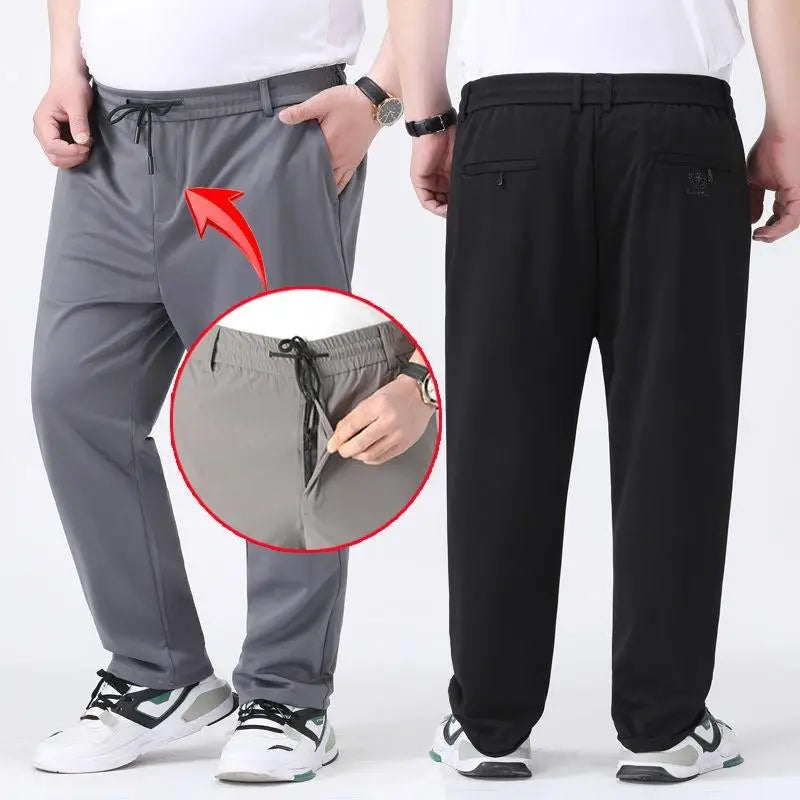 Large Size Men's Trousers 10XL Thick Stretchy Straight Cut Pants Plus Size Casual Sports Pants Big Size Men Clothing Ropa Hombre