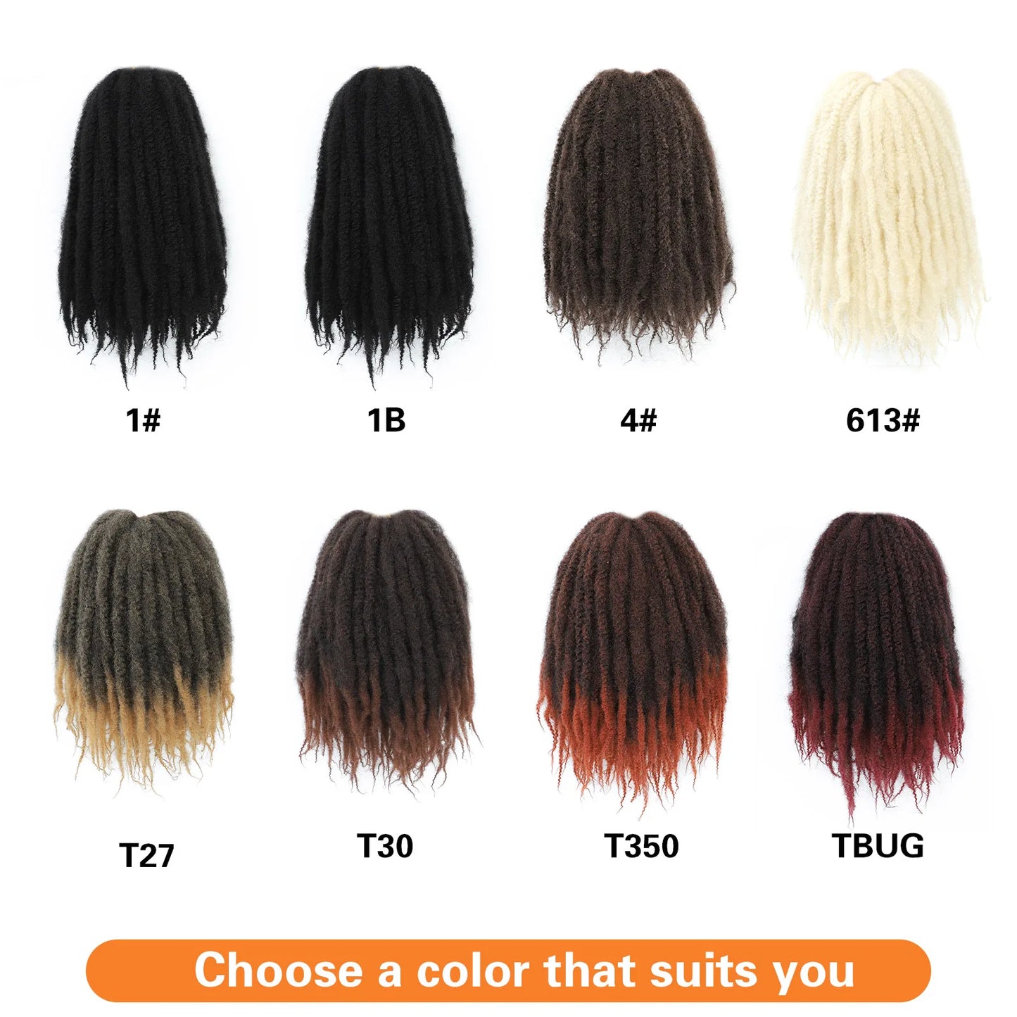 10-18Inch Marley Twist Braiding Hair Crochet Afro Kinky Braiding Hair Marley Twist Braids Synthetic Hair Extension for Women