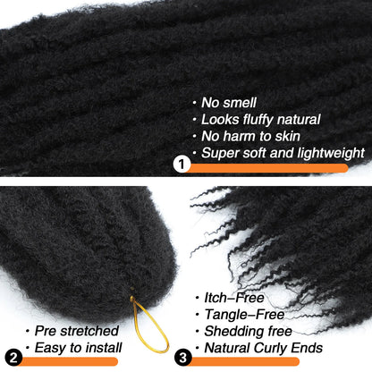 10-18Inch Marley Twist Braiding Hair Crochet Afro Kinky Braiding Hair Marley Twist Braids Synthetic Hair Extension for Women