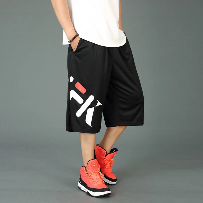 Baggy Shorts Men Patchwork Striped Letter Print Sportswear Oversize Streetwear Men's Sports Training Beach Pants Summer