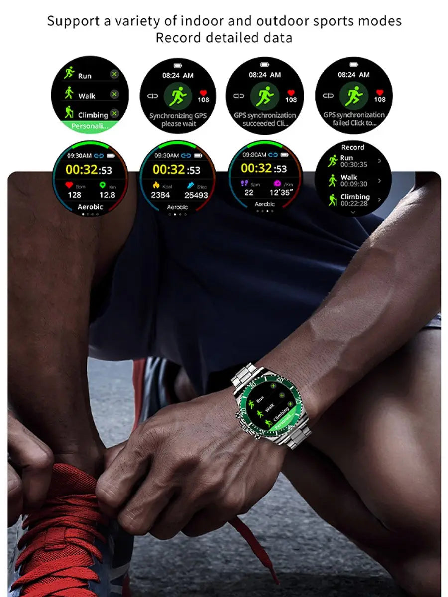 Smart Watch Smartwatch For Men Women’s Wristwatch Connected Watch AW12 Fitness Sports Waterproof Watches Steel Strip Wrist Clock