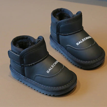 Children Snow Boots Baby Winter Waterproof Short Boots Boys Girls Anti-slip Warm Cotton Shoes