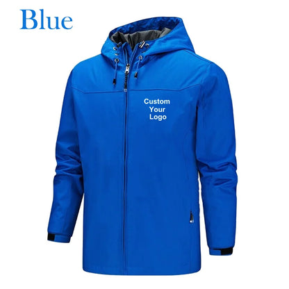 New men's Custom Your Logo Jackets Waterproof Windproof Breathable Jacket Men Fashion Outdoor Mountain&Hiking Softshell Jackets