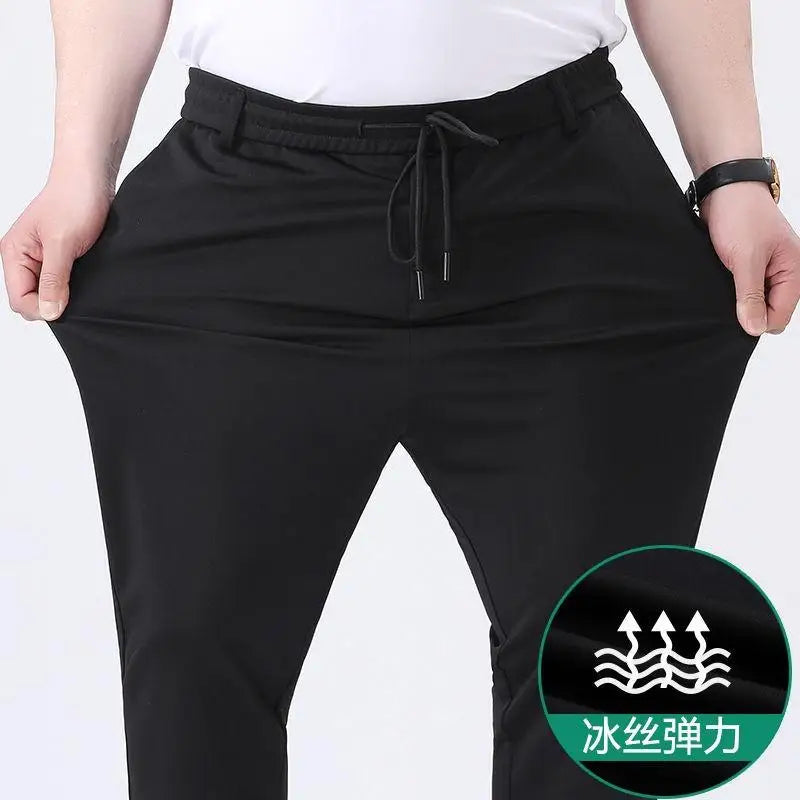 Large Size Men's Trousers 10XL Thick Stretchy Straight Cut Pants Plus Size Casual Sports Pants Big Size Men Clothing Ropa Hombre