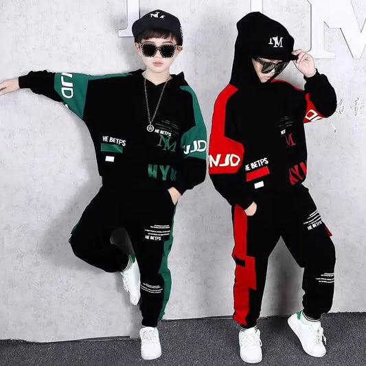 Teen Boys Clothes Set Children Children jacket+ Pants 2Pcs/sets teen Active Clothing Kids outfit  Kids Tracksuits 3-15 years