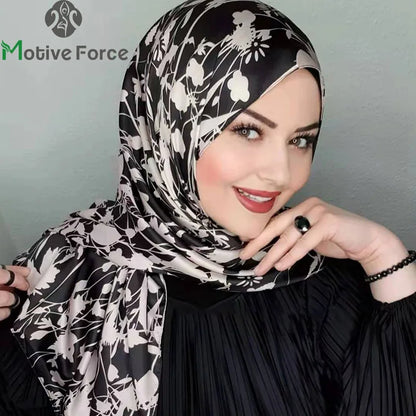 Muslim Black Scarf Silk Abaya Hijab Ramadan Luxury Jersey Hijabs For Woman Abayas Dress Turbans Turban Head Instant Undercap