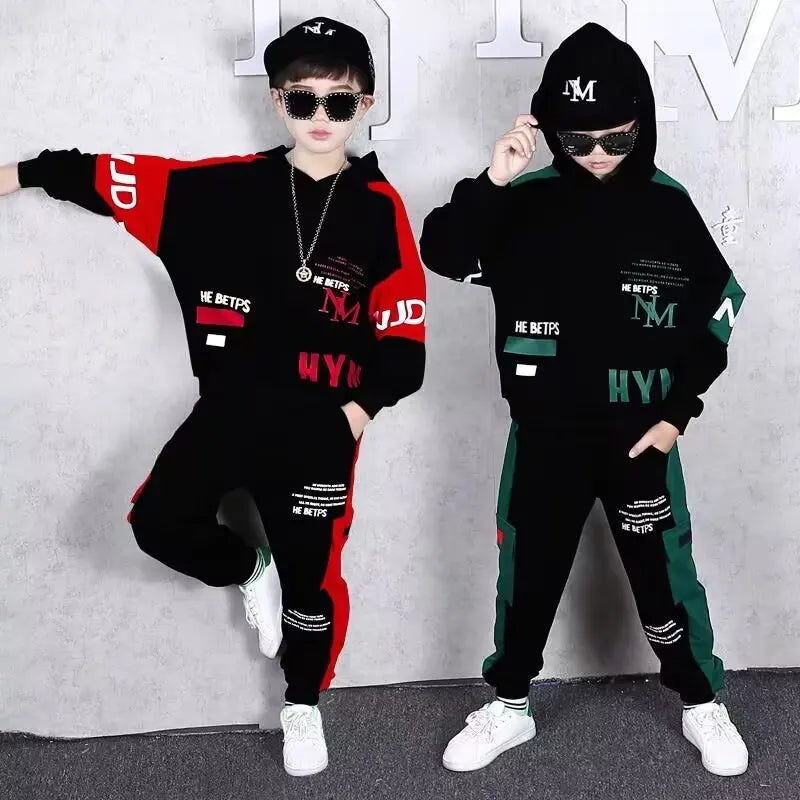 Teen Boys Clothes Set Children Children jacket+ Pants 2Pcs/sets teen Active Clothing Kids outfit  Kids Tracksuits 3-15 years