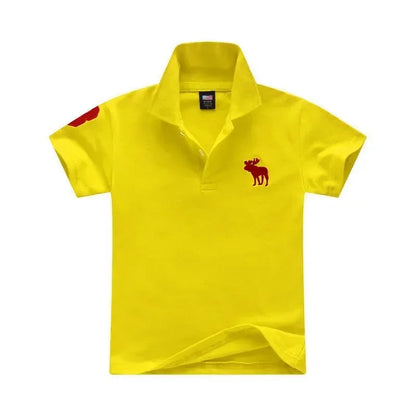 Baby Boys Polo Shirts Kids Short Sleeved T-shirt Cartoon Embroidery Blouses 2024 Summer 2 To 8 Yrs Children's Clothing