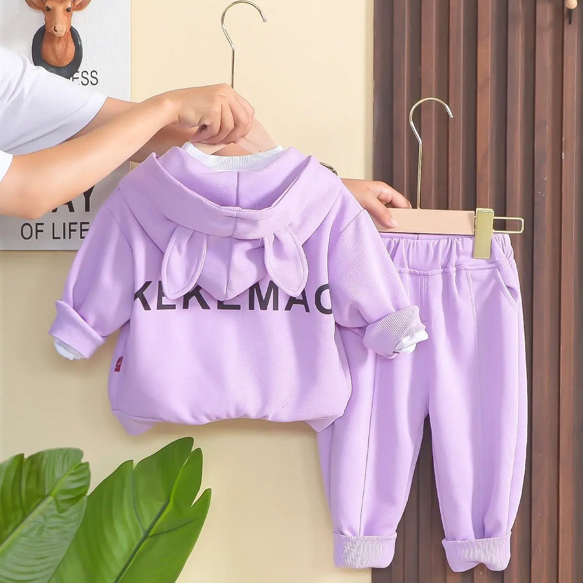 Girls Baby Clothing Set New Cartoon Children's Cute Casual Coat T-shirt Pants 3 Piece Set Spring and Autumn Kids Outfits