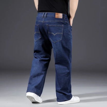 10XL Men's Classic Jeans Man Pants Oversize Plus Size FASHION JEAN Wide Leg Trousers Baggy Clothes Clothing Cargo Male Mens Slim