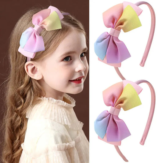 Sweet Candy Headbands Kids Non-slip Hair Hoops Ribbon Princess Hairband Girls Boutique Bowknot Hair Hoops Kids Hair Accessories