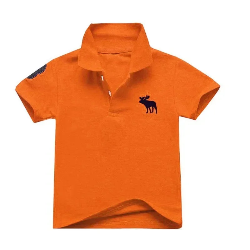 Baby Boys Polo Shirts Kids Short Sleeved T-shirt Cartoon Embroidery Blouses 2024 Summer 2 To 8 Yrs Children's Clothing