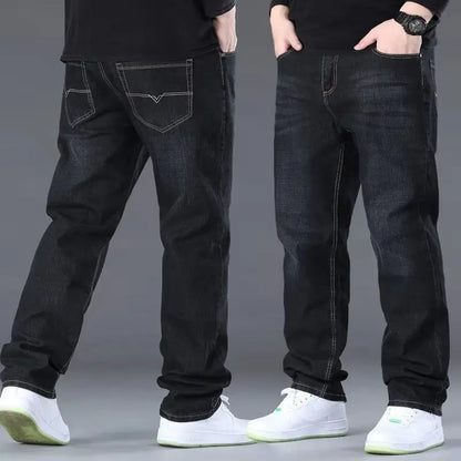 10XL Men's Classic Jeans Man Pants Oversize Plus Size FASHION JEAN Wide Leg Trousers Baggy Clothes Clothing Cargo Male Mens Slim