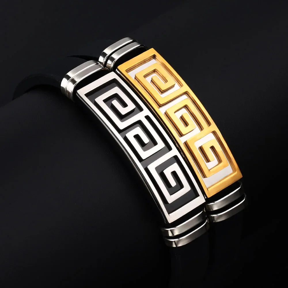 Couple Bracelet Hollow Geometric Pattern Personality Fashion Men's and Women's Bracelet Casual Business Jewelry Accessories