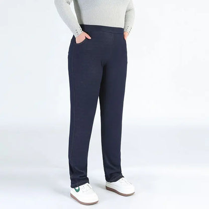 Plus Size Pants For Women 4XL 5XL 6XL 7XL 9XL 140KG Lady Thicken Fleece Autumn Stretched Girls Warm Winter Big Slim Fit Trousers