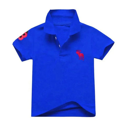 Baby Boys Polo Shirts Kids Short Sleeved T-shirt Cartoon Embroidery Blouses 2024 Summer 2 To 8 Yrs Children's Clothing