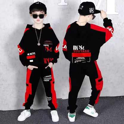 Teen Boys Clothes Set Children Children jacket+ Pants 2Pcs/sets teen Active Clothing Kids outfit  Kids Tracksuits 3-15 years