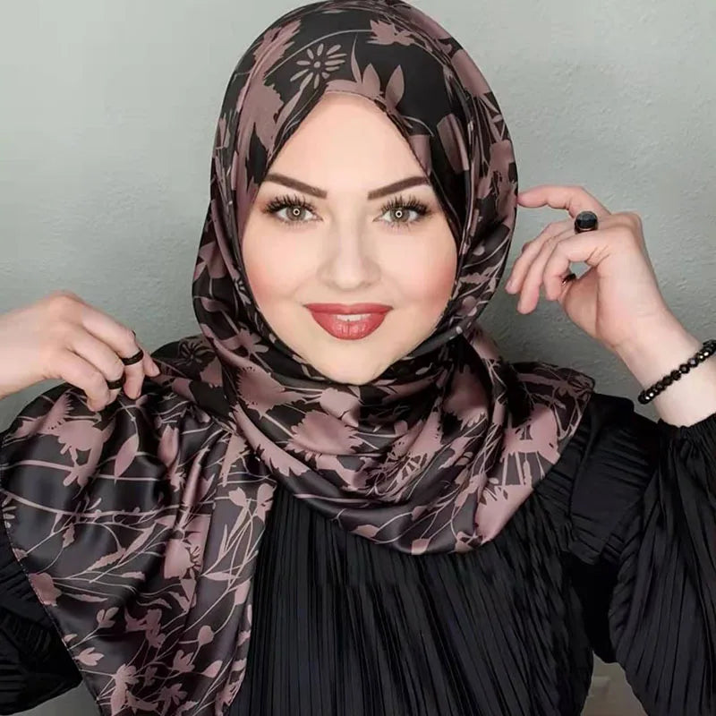 Muslim Black Scarf Silk Abaya Hijab Ramadan Luxury Jersey Hijabs For Woman Abayas Dress Turbans Turban Head Instant Undercap