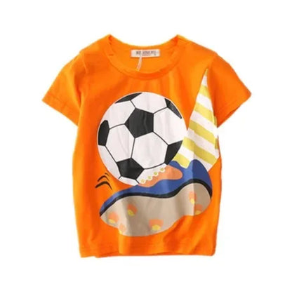 New Baby Boys T Shirt Cotton Car Printed Top Tees For Boy Kids Brand Shirt Tops Children Outwear Baby 2024 Summer Clothing