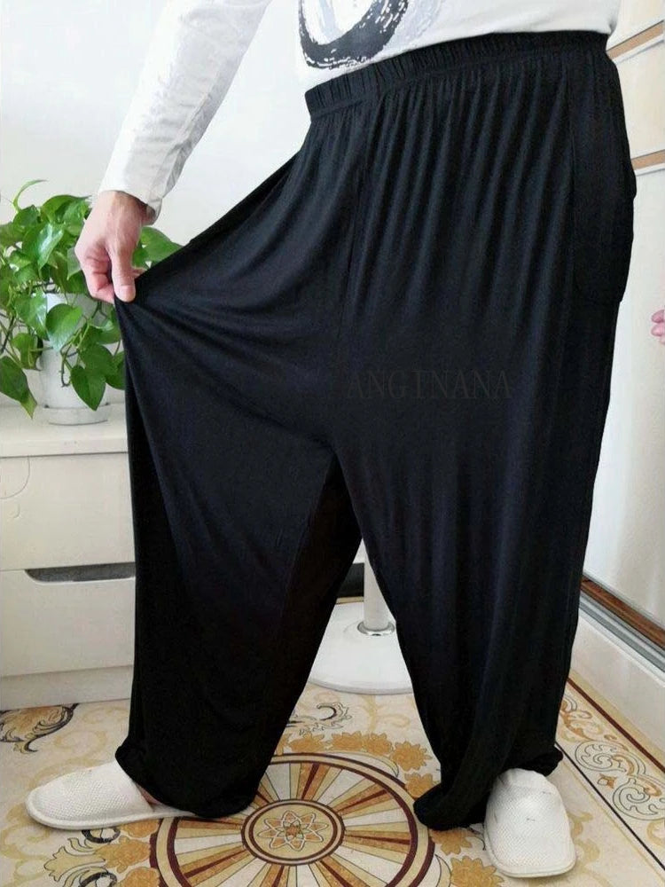 Large men's pants 15xl 240kg plus size 10xl 11xl 12xl summer high waist loose black blue stretch big sweatpants 56 58 60 62