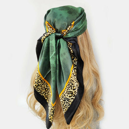 90*90cm Luxury Brand Square Scarf Fashion Beach Women Head Silk Wrap Spring Summer Shawl Ladies Foulard Bandanna Muffler hijab